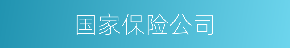 国家保险公司的同义词