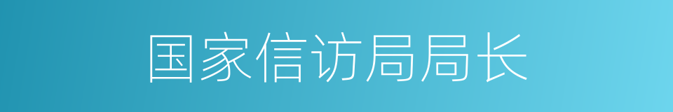 国家信访局局长的同义词