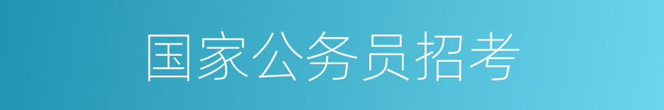 国家公务员招考的同义词