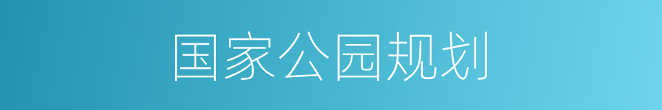 国家公园规划的同义词