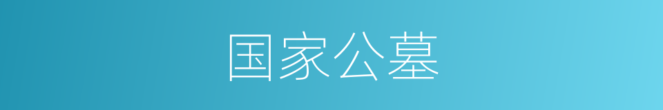 国家公墓的同义词