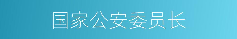 国家公安委员长的同义词