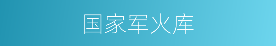 国家军火库的同义词