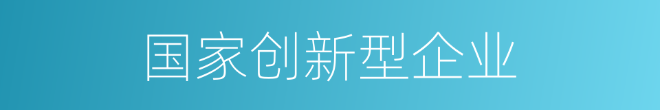 国家创新型企业的同义词