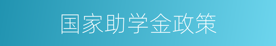 国家助学金政策的同义词