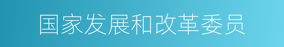 国家发展和改革委员的同义词