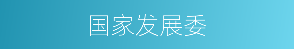 国家发展委的同义词