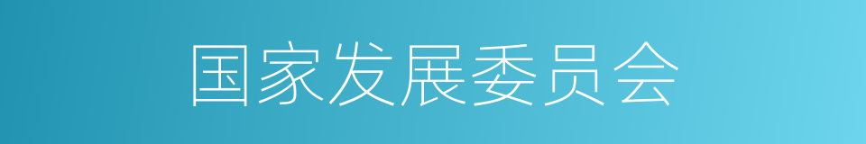 国家发展委员会的同义词