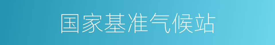 国家基准气候站的同义词