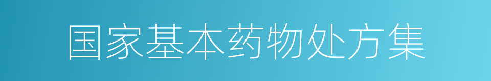 国家基本药物处方集的同义词