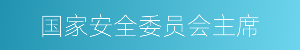 国家安全委员会主席的同义词