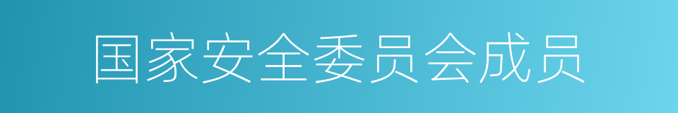 国家安全委员会成员的同义词