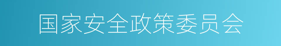 国家安全政策委员会的同义词