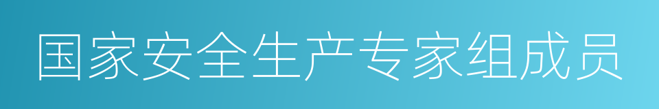 国家安全生产专家组成员的同义词