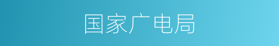 国家广电局的同义词
