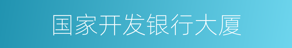 国家开发银行大厦的同义词