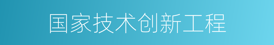 国家技术创新工程的同义词