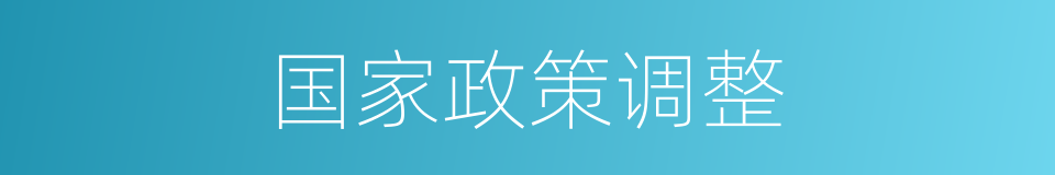 国家政策调整的同义词
