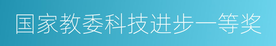 国家教委科技进步一等奖的同义词