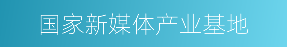 国家新媒体产业基地的同义词