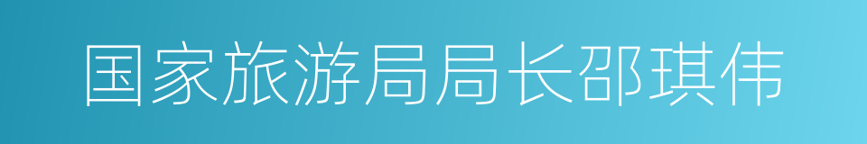 国家旅游局局长邵琪伟的同义词