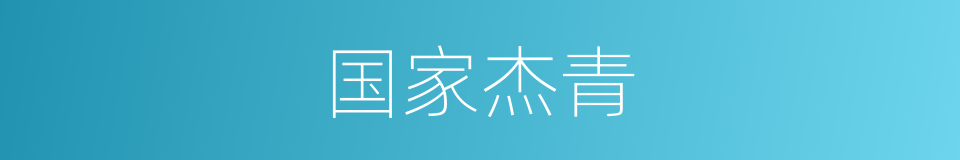 国家杰青的同义词