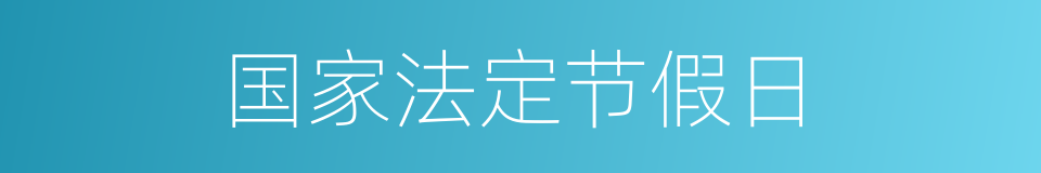 国家法定节假日的同义词