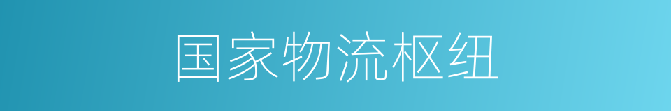 国家物流枢纽的同义词