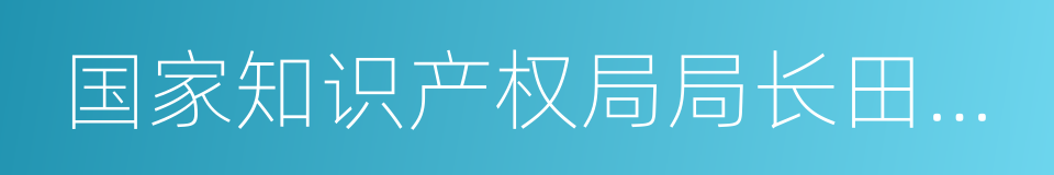 国家知识产权局局长田力普的同义词