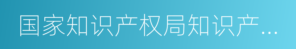 国家知识产权局知识产权发展研究中心的同义词