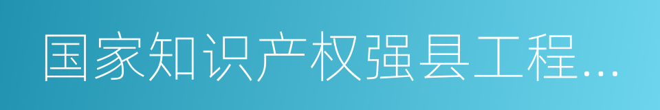 国家知识产权强县工程试点县的同义词