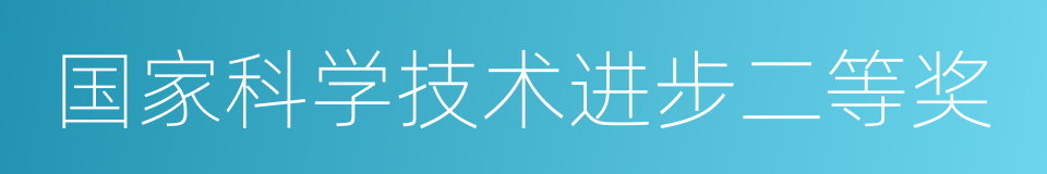 国家科学技术进步二等奖的同义词