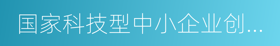 国家科技型中小企业创新基金的同义词