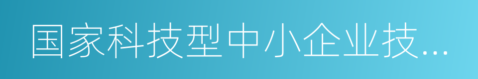 国家科技型中小企业技术创新基金的同义词