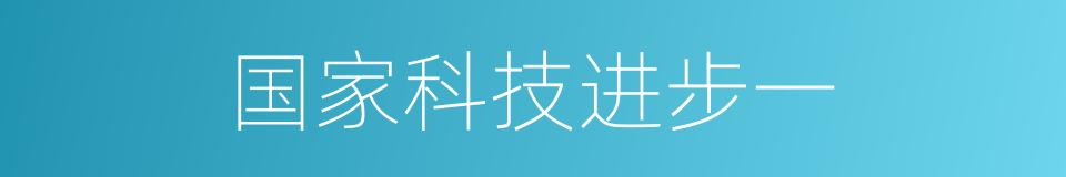 国家科技进步一的同义词