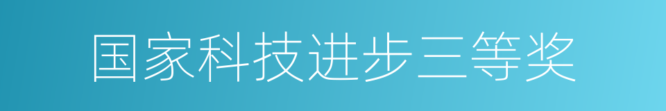 国家科技进步三等奖的同义词