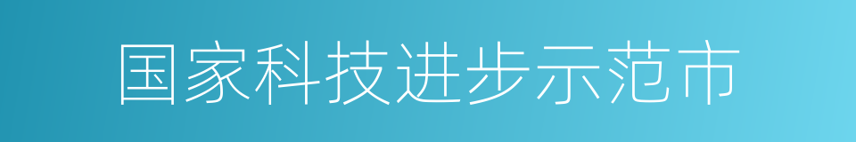 国家科技进步示范市的同义词