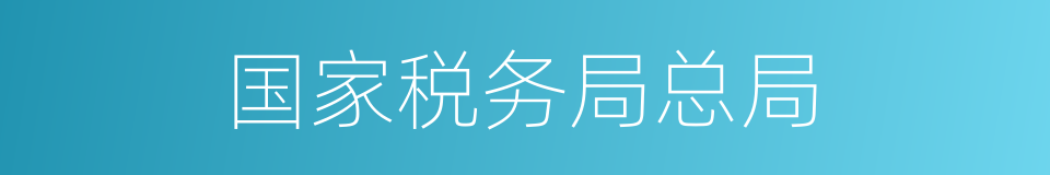 国家税务局总局的同义词