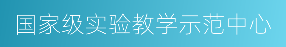 国家级实验教学示范中心的同义词