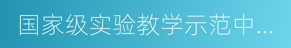 国家级实验教学示范中心联席会的同义词