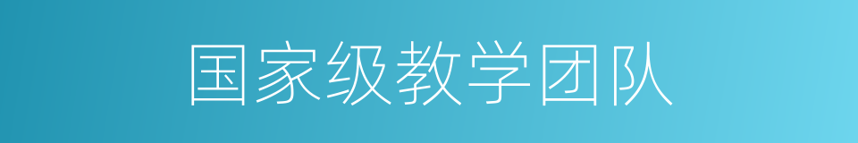 国家级教学团队的同义词