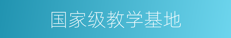 国家级教学基地的同义词