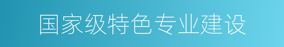 国家级特色专业建设的同义词