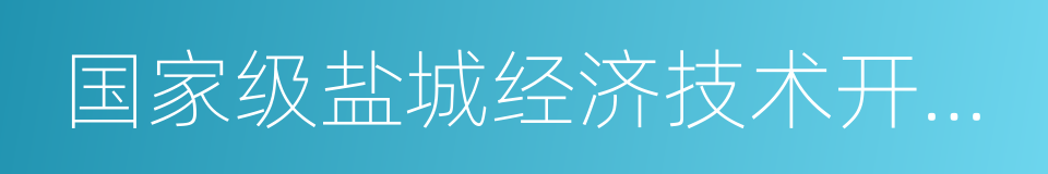 国家级盐城经济技术开发区的同义词