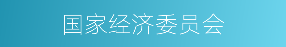 国家经济委员会的同义词