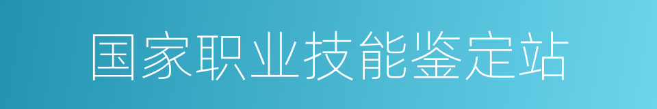 国家职业技能鉴定站的同义词