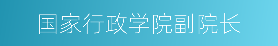 国家行政学院副院长的同义词