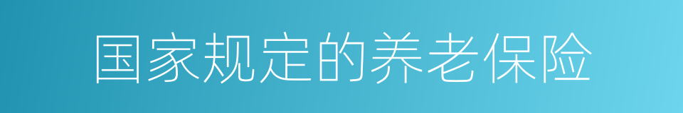 国家规定的养老保险的同义词