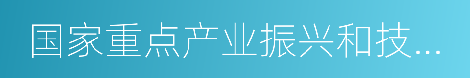 国家重点产业振兴和技术改造项目的同义词