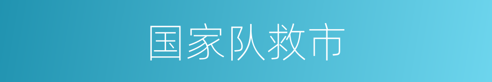 国家队救市的同义词